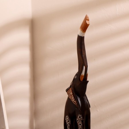 Souvenir tree "Elephant trunk up carved" high. 60 cm-5