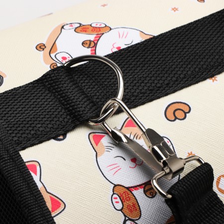 Bag - carrying for animals "cats", size L, 53 x 21 x 29 cm, beige-4