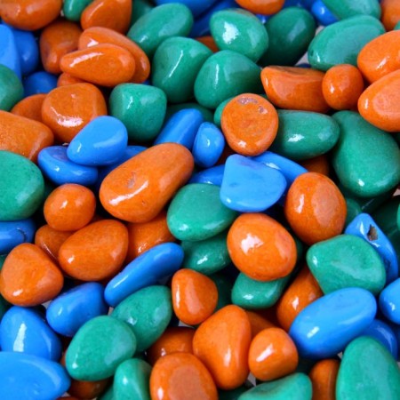 Soil for the aquarium "Galyk Color, Orange-Salad-Great" 800g FR 8-12 mm