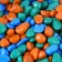Soil for the aquarium "Galyk Color, Orange-Salad-Great" 800g FR 8-12 mm