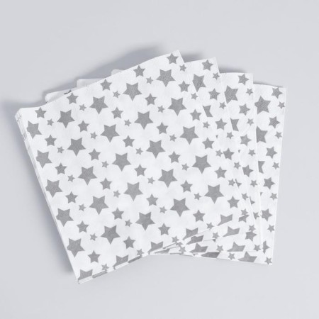 Set of dishes "Happy Birthday", silver stars-3