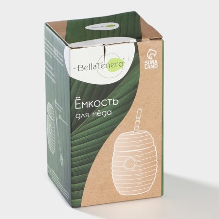 Porcelain capacity for honey with a spoon Bellatenero, 300 ml, white color-10