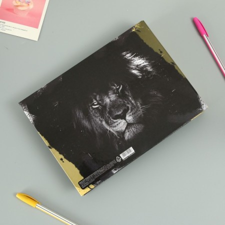 Photo album 25 sheets (corners+rings) "Proud lion" 27x19 cm-9