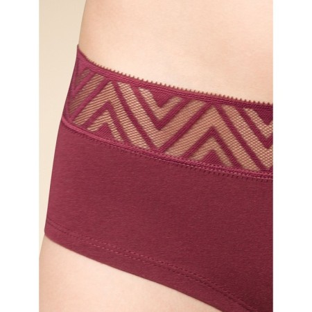 Female cowards, size 46, burgundy color-2