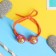 Hair gum "Venus" Transparent bead flower, mix