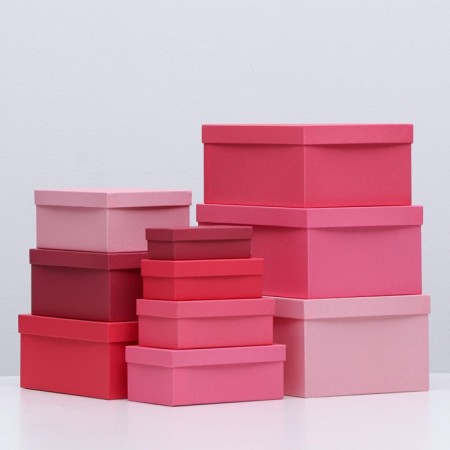 A set of boxes 10 in 1 "Panton 200", 30.5 x 20 x 13 - 12 x 6.5 x 4 cm-1