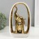 Souvenir Ceramics "Elephant and Elephant" White with gold 6x17x29 cm
