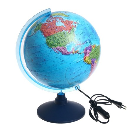 Globe "Day and Night" with a double card, with backlight, 250 mm