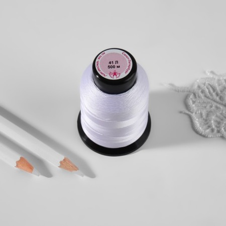 Threads 41l, 500 m, white color No. 001-2