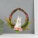 Souvenir "White Bunny in a wreath with flowers" 17.5x7.5x19.5 cm