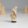 Polystone souvenir "Baby in a hat-hut, in a golden fur coat, with a wreath" 2.2x2.2x5 cm