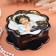 Casket "Angel with a kitten", black, 16 x 16 cm, lacquer miniature