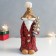 Suvenir Polystone "Santa Claus in a red coat with a gold Christmas tree" 9.5x9.5x22.5 cm