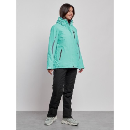 Ski costume female winter, size 48, turquoise color-5