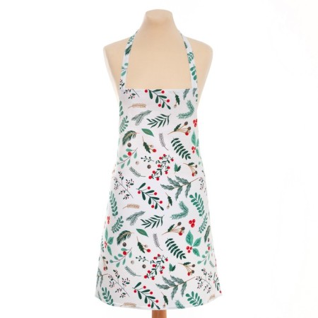 Apron "Ethel" Leaves 60x70cm, 100% cotton, reps 210 g/m2-4