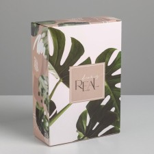 Gift folding box, packaging, “tropics”, 16 x 23 x 7.5 cm