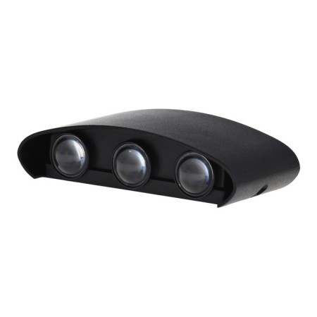 Facade lamp "Semosfer", FSD-070, 6 W, 3000K, 3 rays, IP65, 220 V, plastic, black 100842-6