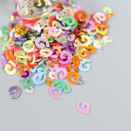 Glitter in the jar "Rainbow curls" set 6 grams 5x2x2 cm-2