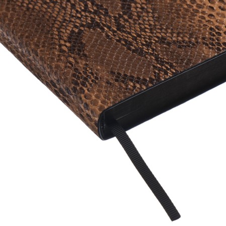 Diary Leduced A6+, 160 sheets of Escalada, soft cover of artificial leather, lies, cream block 70g/m2, brown-3