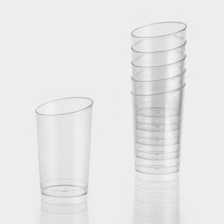 A glass of plastic disposable “conical extra”, 150 ml, transparent-6
