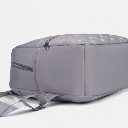 A backpack with a zipper, an outer pocket, 2 lateral pockets, a wallet, color gray color-4