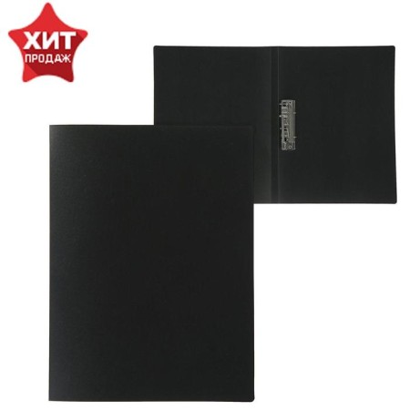 Folder with A4 clamp, 500 microns, spine 15 mm, calligrata, up to 100 sheets, black