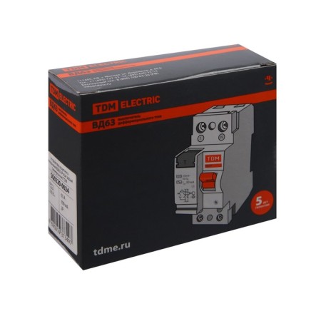 RCD TDM VD63, 2P, 63 A, 300 mA, electronic, SQ0220-0024-5
