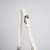 Baget bag with zipper, white color