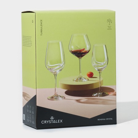 A set of glass glasses for the wine "Turbulence", 550 ml, 2 pcs-5