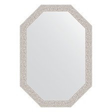 Mirror in the baguette frame, chrome mosaic 46 mm, 48x68 cm