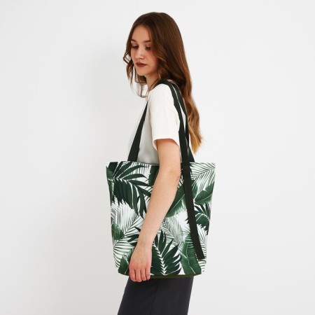 Bag Women's Beach "Tropics", 39x32 cm, olive-6