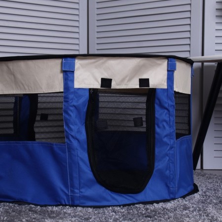 Animal aviary, tent, round, 70 x 40 cm, blue-3