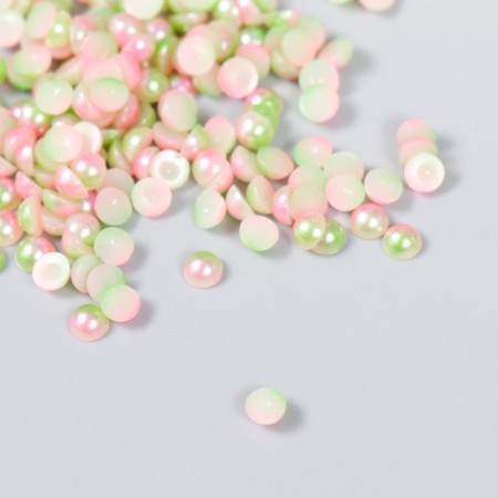 Decor "Pink-green gradient" d = 4 mm 10 g 200 pcs 5x2.5 cm mix-3