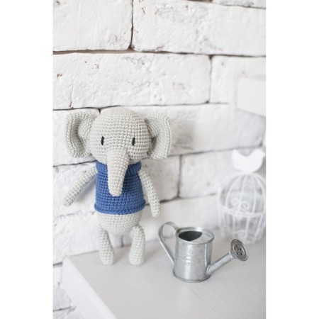 Knitting set. Amigurumi: soft toy "Elephant Mo", 20 cm-1