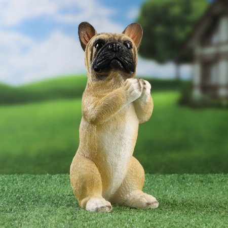 Garden figure "Begging Bulldog" 10x11x20cm