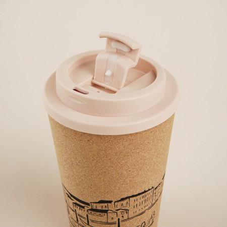A glass with a cork SL Home Venice, 350 ml, 9.5 × 9.5 × 14.5 cm, beige color-2