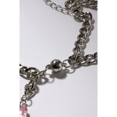Bracelets "Demetrons" on a magnet, marmalade bears, purple-pink color in silver-5
