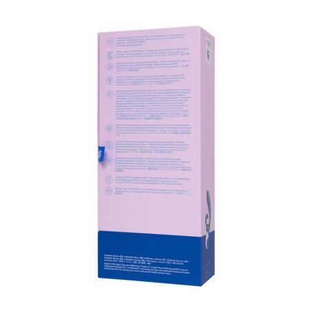 Unrealistic vibrator Satiffyer Hug Me, silicone, blue color-2