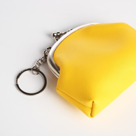 Women's wallet on the farmar, yellow color-2