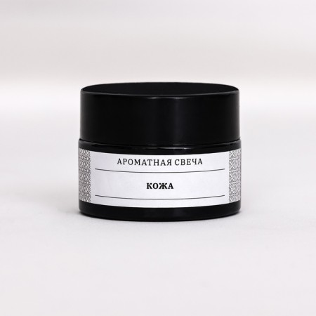 Aromatic candle in the jar "Leather", soy wax, 12 g-1