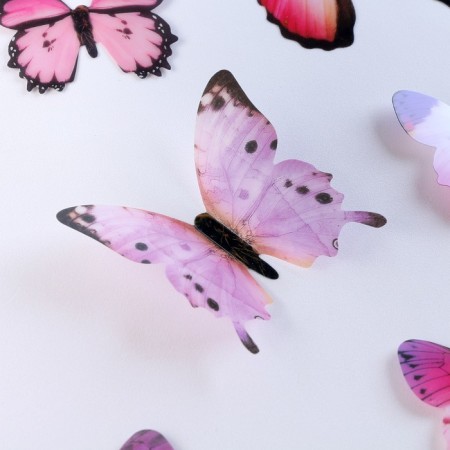 Set for decorating "Butterflies", 12 pcs., Pink color-3
