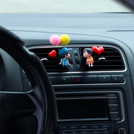 Toy in a car deflector, a couple in love, K1-3