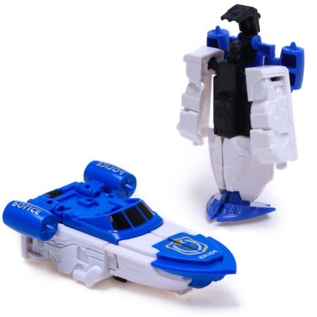 Set of robots "Police squad", 5 transformers, gather in 1 robot-6