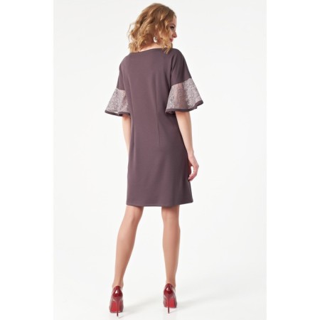 Women's dress, size 44, brown color-5