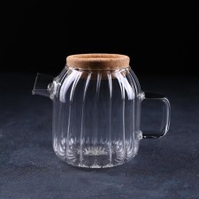 Glass jug with a cork lid 