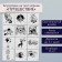 Tattoo on the body Black "Journey" set of 12 pcs 6x6 cm