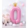 Foil ball 40 "The number 0 with the crown", the color is pink