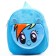 Blue backpack on a zipper, with a pocket, 19 x 22 cm "Rainbow Dash", My Little Pony
