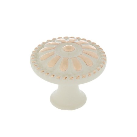 Handle button RK201, white, with a golden insert-1