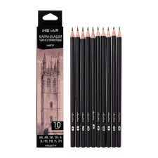 A set of pencils of blackographic 10 pieces (6v, 4V, 3V, 2V, B, B, NV, NV, N, 2N)